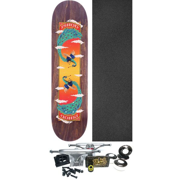 Real Skateboards Ishod Wair Feathers Skateboard Deck Slick Twin Tail - 8.3" x 31.9" - Complete Skateboard Bundle